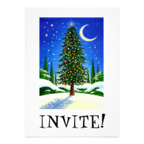 Christmas Tree Invitation invitations
