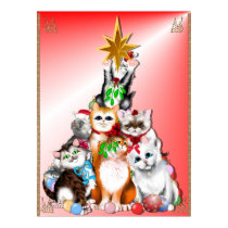 Christmas Tree Kitte Poster posters