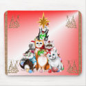 Christmas Tree Kittens Mousepad by Lotacats Christmas Tree Kittens Mousepad