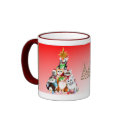 Christmas Tree Kittens Mug by Lotacats Christmas Tree Kittens Mug