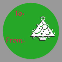 Christmas Tree Label stickers