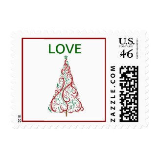Christmas Tree Love Postage