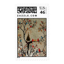 Christmas Tree Nest ~ Postage Stamps