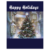 Christmas tree on street customized letterhead