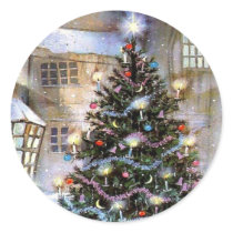 Christmas tree on street stickers by HolidayHeaven Christmas tree on street stickers