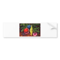 Christmas Tree Ornaments 2 bumper stickers by original_designs Christmas Tree Ornaments 2 bumper stickers