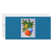 Christmas Tree  Ornaments Design Photo Card