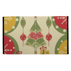 Christmas Tree Ornaments Gifts Presents Holiday iPad Folio Cases