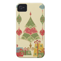 Christmas Tree Ornaments Gifts Presents Holiday iPhone 4 Case