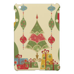 Christmas Tree Ornaments Gifts Presents Holiday iPad Mini Cover