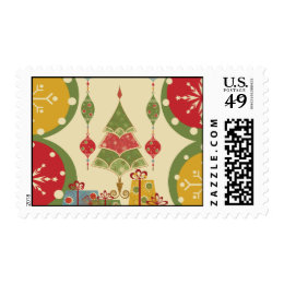 Christmas Tree Ornaments Gifts Presents Holiday Stamps