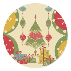 Christmas Tree Ornaments Gifts Presents Holiday Sticker
