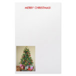 Christmas Tree &amp; Packages,  MERRY CHRISTMAS! Personalized Stationery