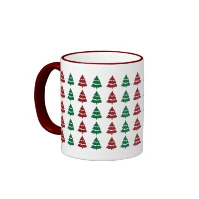 Christmas Tree Pattern Holiday Mug by mariannegilliand