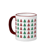 Christmas Tree Pattern Holiday Mug by mariannegilliand Christmas Tree Pattern Holiday Mug