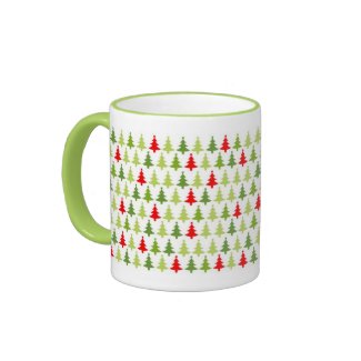 Christmas tree pattern mug