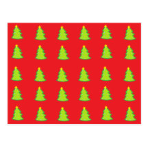 Christmas Tree Pattern Post Cards