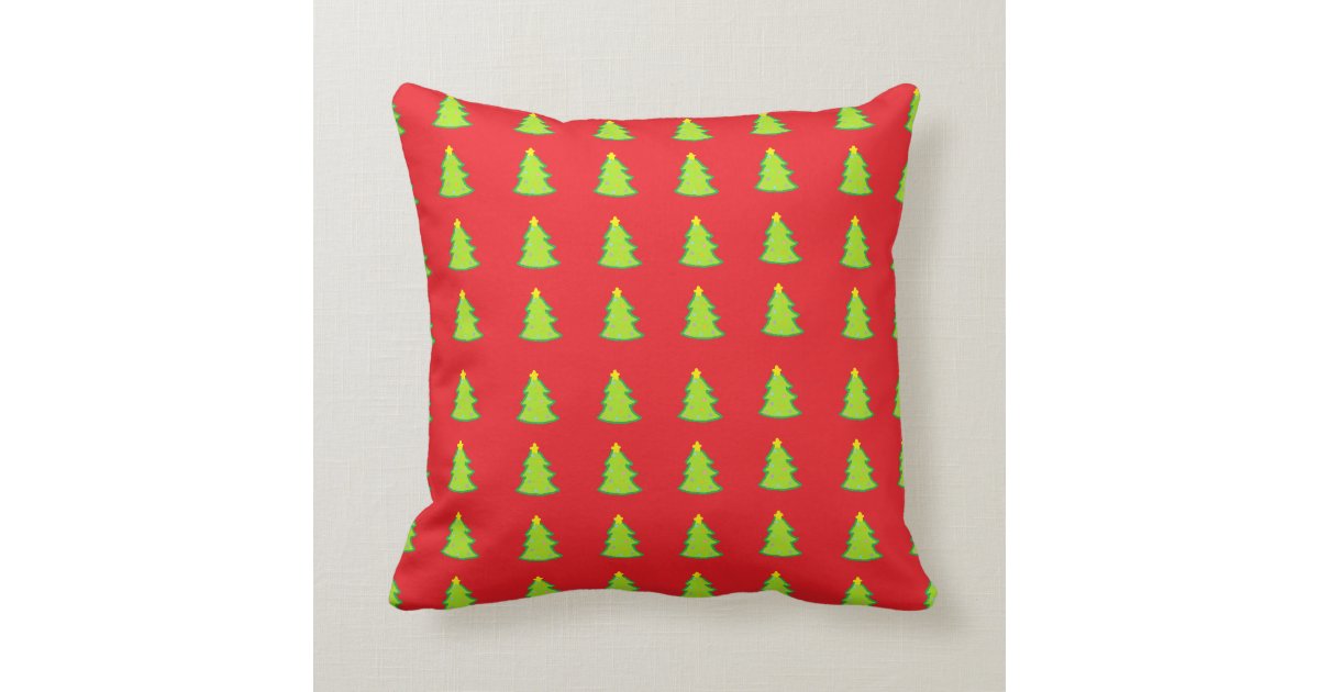 christmas tree pattern throw pillow zazzle christmas tree pattern throw pillow zazzle