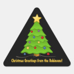 Christmas Tree  Personalized Triangle Stickers stickers