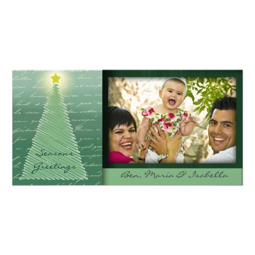 Christmas tree photo card template