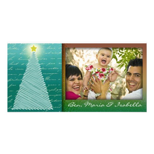 Christmas tree photo card template
