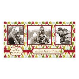 Christmas Tree Photo Card Trio