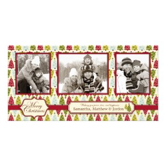 Christmas Tree Photo Card Trio