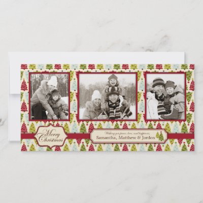 Christmas Tree Photo Card Trio