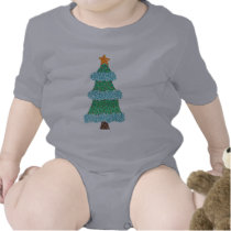 Christmas tree, pointillism with garland shirt by Cherylsart Christmas tree, pointillism with garland shirt