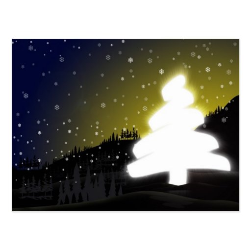 christmas tree post card