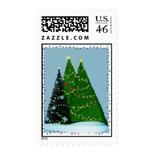 Christmas tree postage