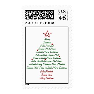 Christmas tree postage stamps stamp