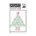 Christmas tree postage stamps