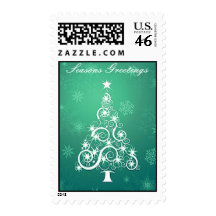 Christmas Tree Postage Stamps