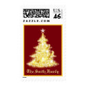 Christmas Tree Postage with Family Name postage by SquirrelHugger Christmas Tree Postage with Family Name postage
