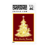 Christmas Tree Postage with Family Name