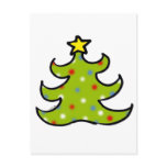 Christmas tree postcard