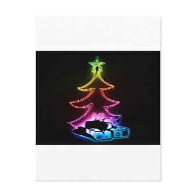 christmas tree postcards