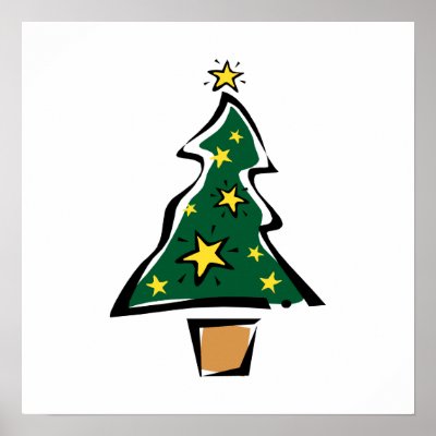 Christmas tree posters