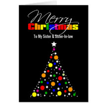 Christmas Tree Rainbow Greeting Card