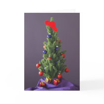 Christmas Tree Red Hat Card