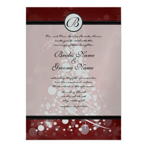 christmas tree red holiday wedding invitations 5 quot x 7 christmas tree red holiday wedding invitations 5 quot x 7