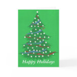 Christmas tree, red white blue Christmas cards Christmas tree, red white blue Christmas cards