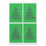 Christmas tree, red white blue scrapbook paper stationery