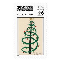 Christmas Tree, S. Evans postage