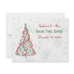 Christmas Tree Save The Date Card Custom Invitations