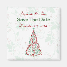 Christmas Tree Save The Date Magnet