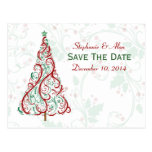 Christmas Tree Save The Date Postcard
