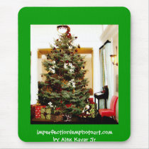 Christmas Tree Scene Mousepad by imperfectiomism Christmas Tree Scene Mousepad