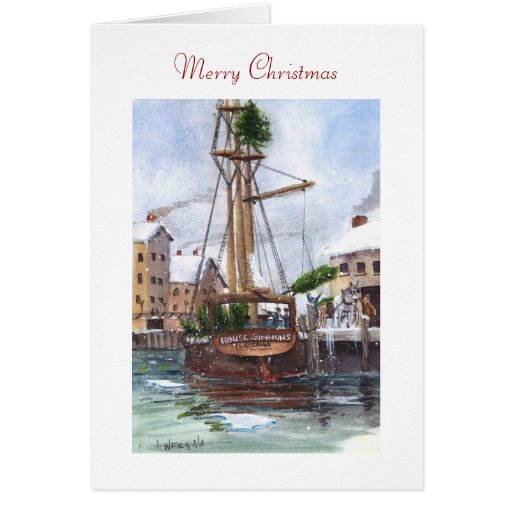Christmas tree ship Rouse Simmons Greeting Card Zazzle